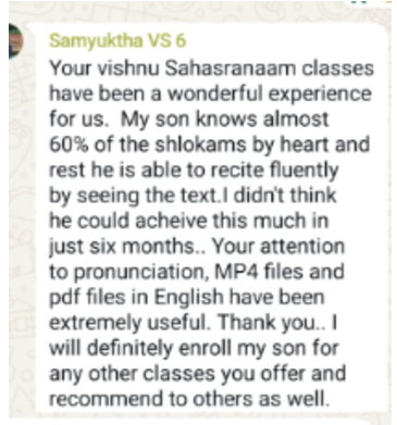 Feedback from Parent of Vikram, Germany on 12th Feb 26