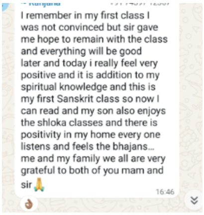 Feedback from Parent of Monish on 21st July 26
